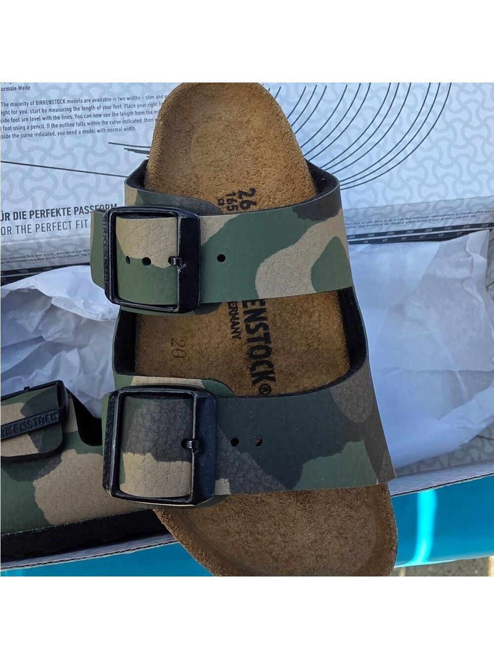 Birkenstock Green Camouflage Sandals